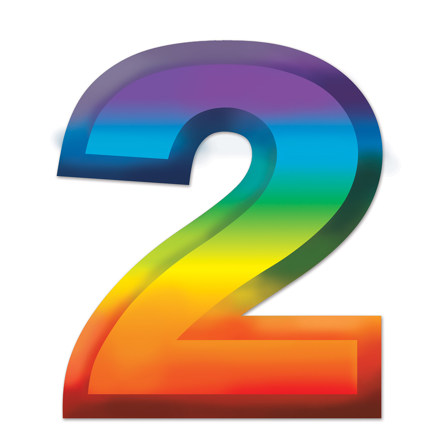 Multi Color Plastic 3-D Number