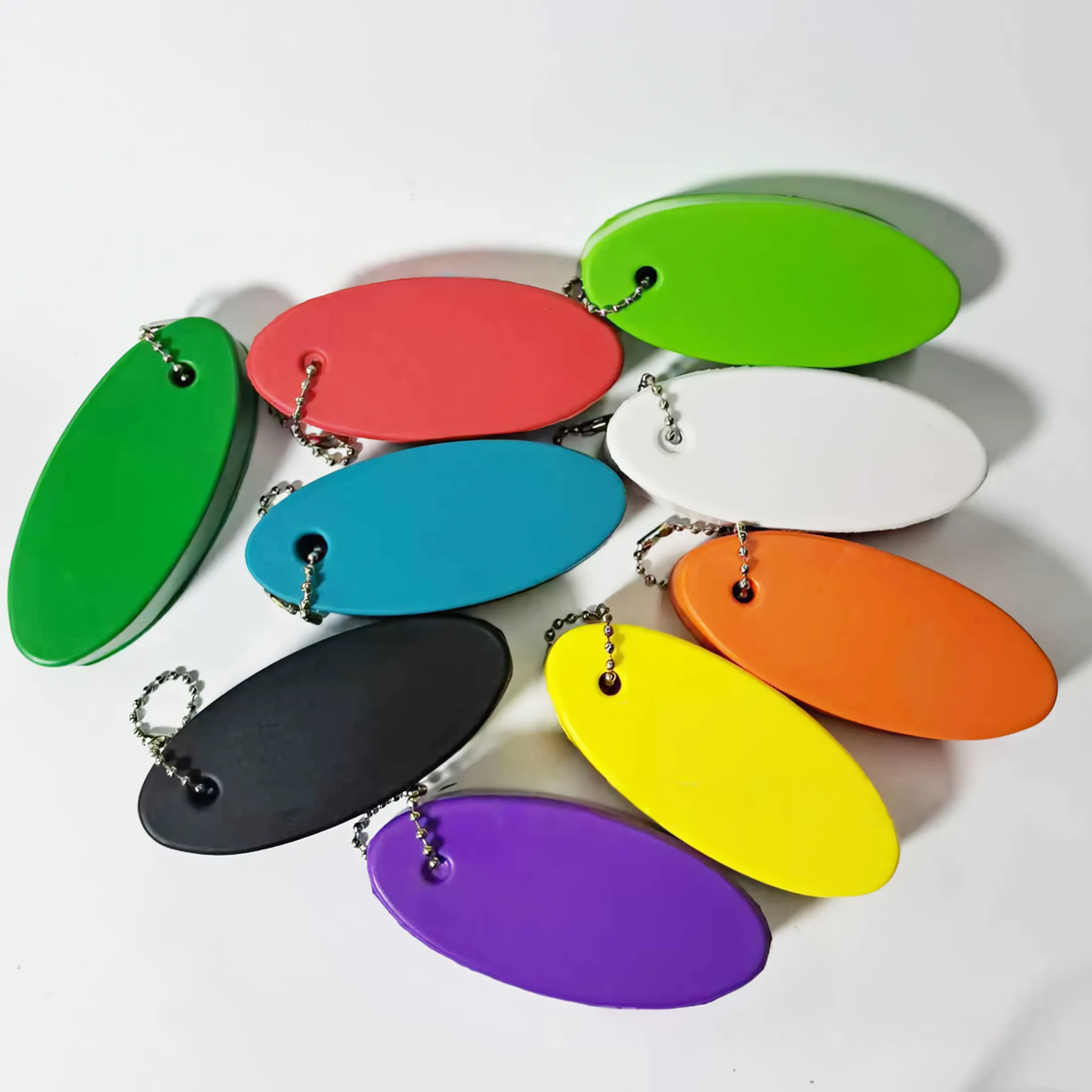 Oval Shaped PU Foam Floating Keychain 4