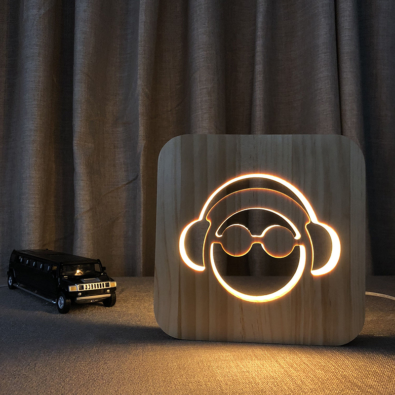 Fully Customizable Wooden Warm Light LED 1