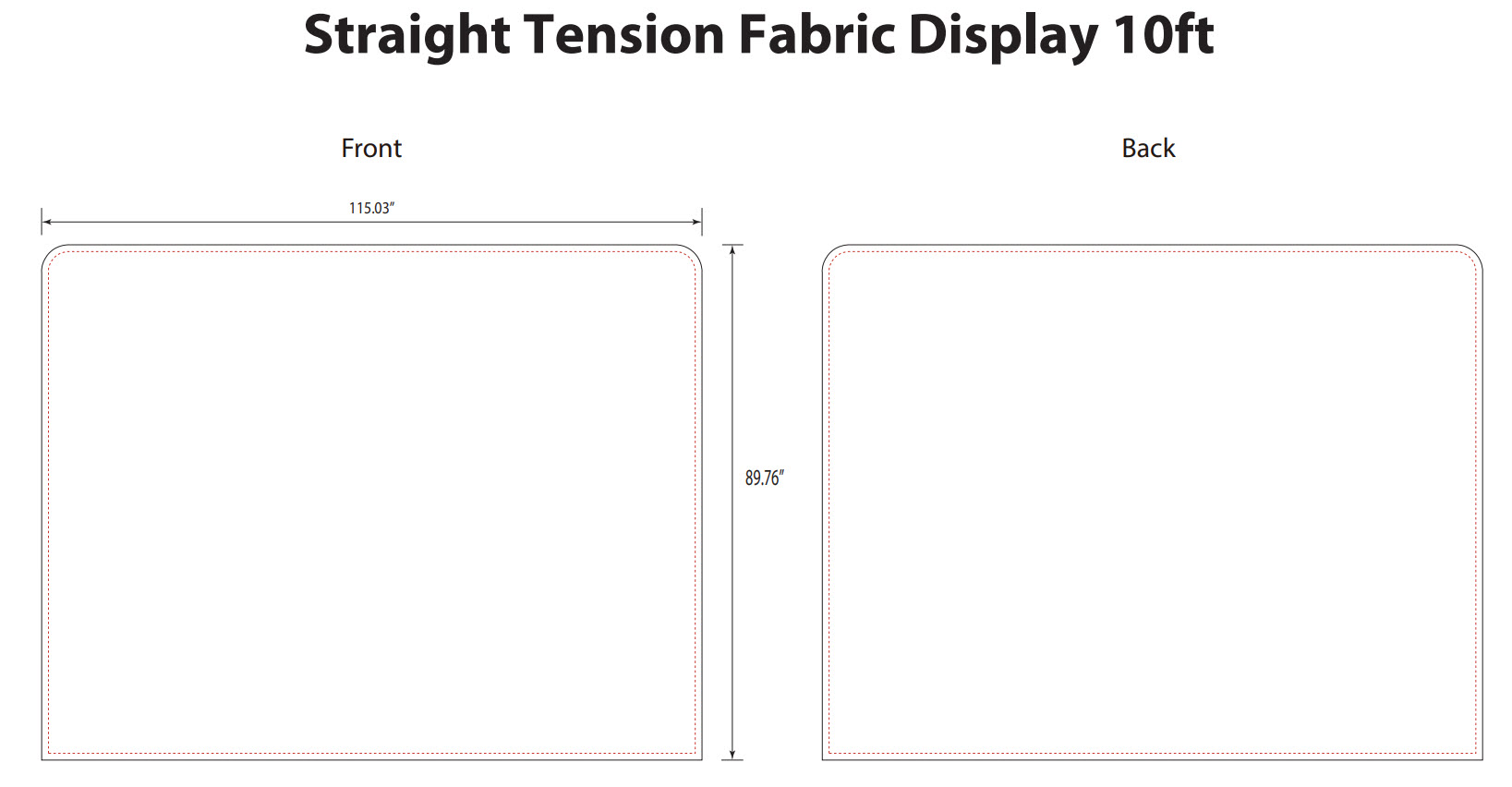 8ft Double-Sided Curved Fabric Display Wall Kit 2