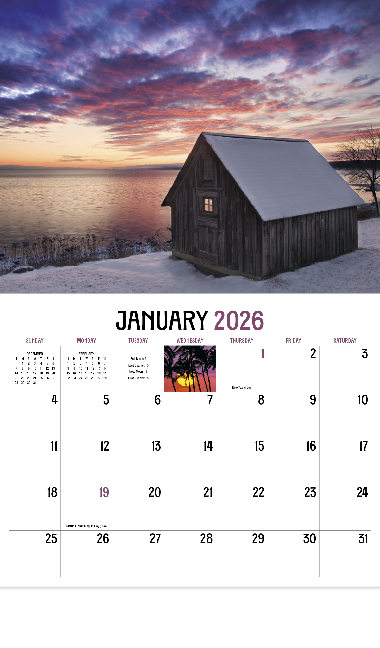 HotLine® Products Dawn to Dusk Appointment Calendar - Stapled 36