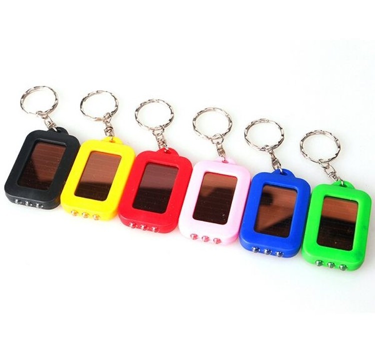 Solar Power Flashlight Keychain 2