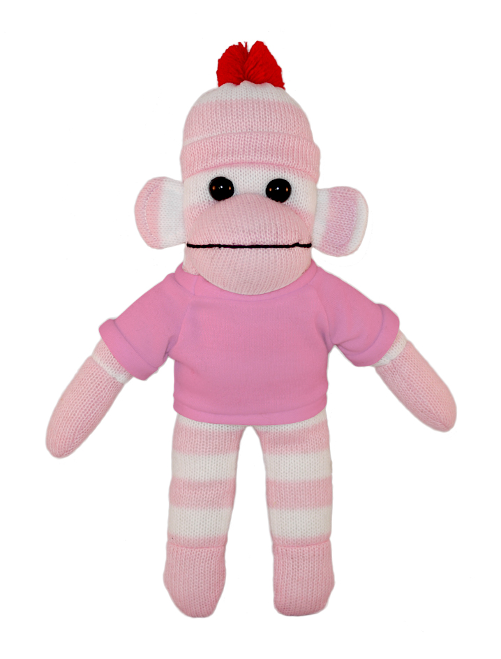 Pink Sock Monkey with Tee 2