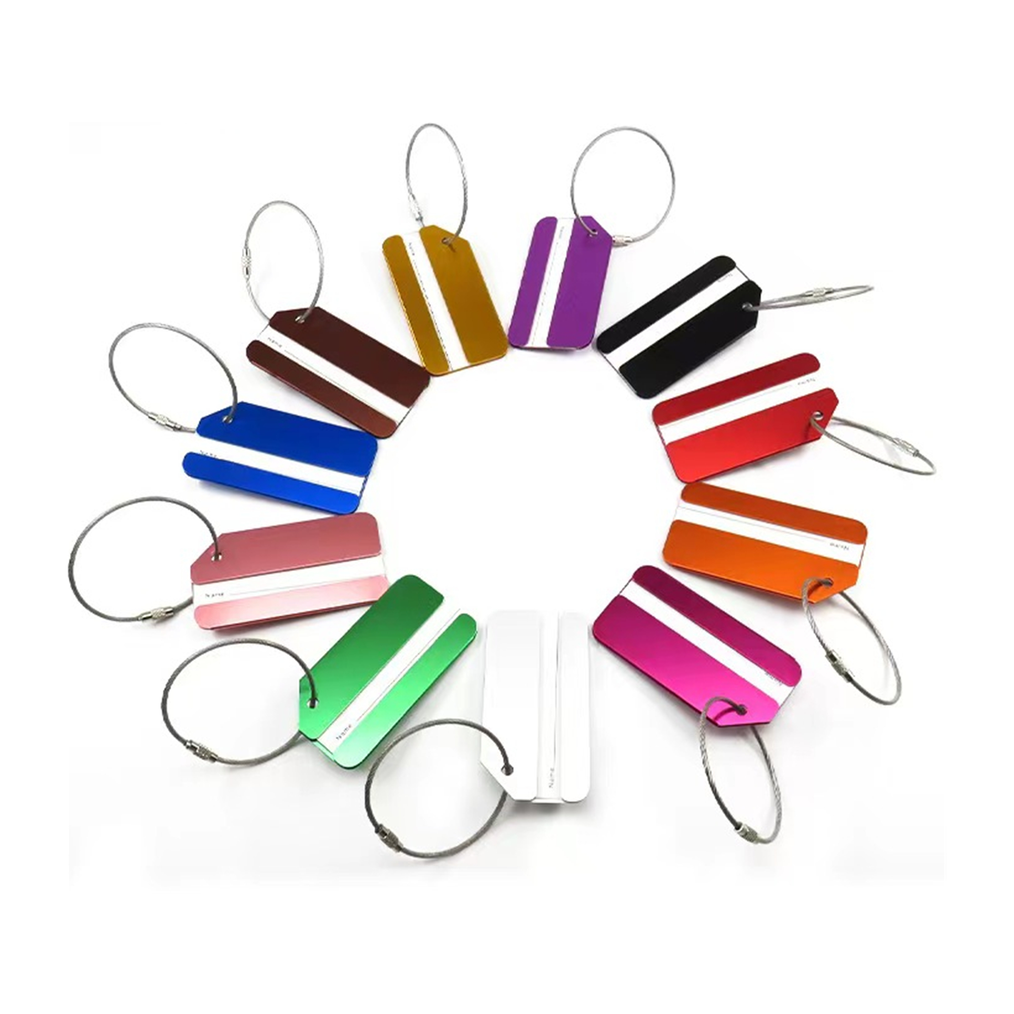 Aluminum Luggage Tags Travel Baggage 2