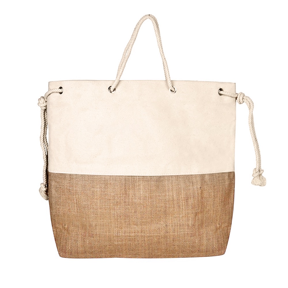 15 Oz. Laminated Jute Bag w/Rope Handles 7