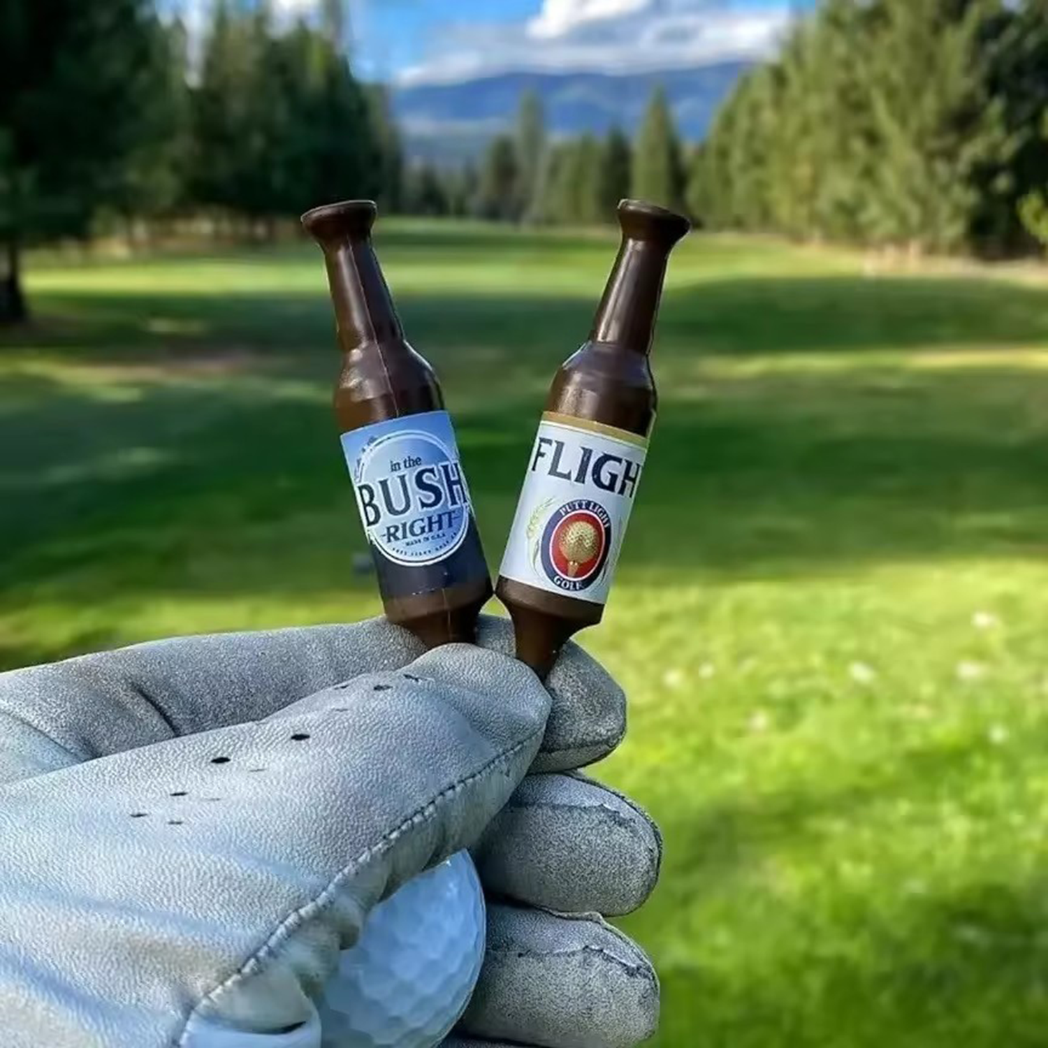Mini Beer Bottle Golf Tees 3