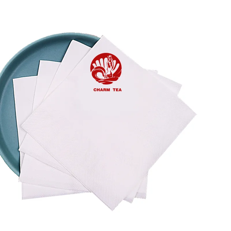 9"x9" White Beverage Napkins 2