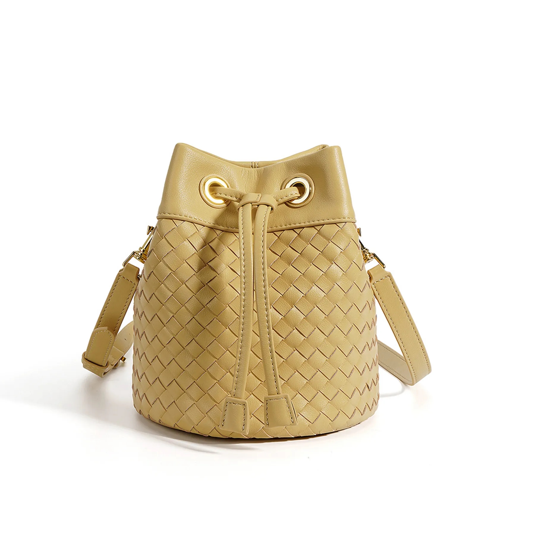Genuine Leather Innovative Drawstring Cross-Body Bag 7