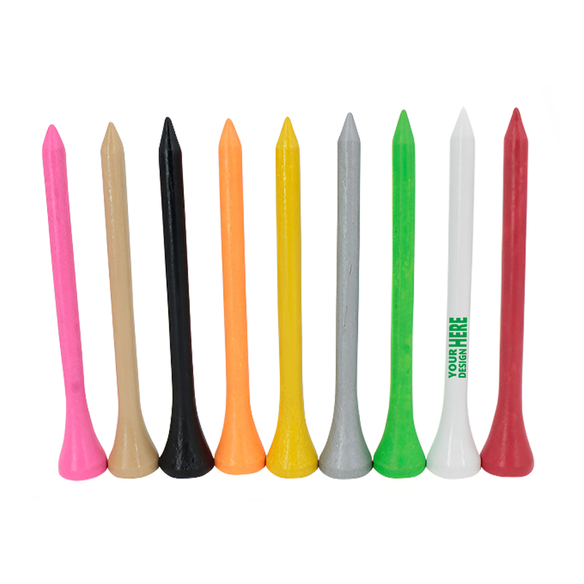 MOQ50 Custom Golf Tees in Vibrant Wooden Colors 2