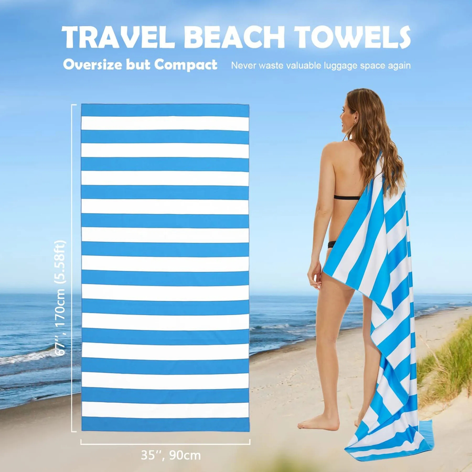 Strip Quick Dry Beach Towels 6