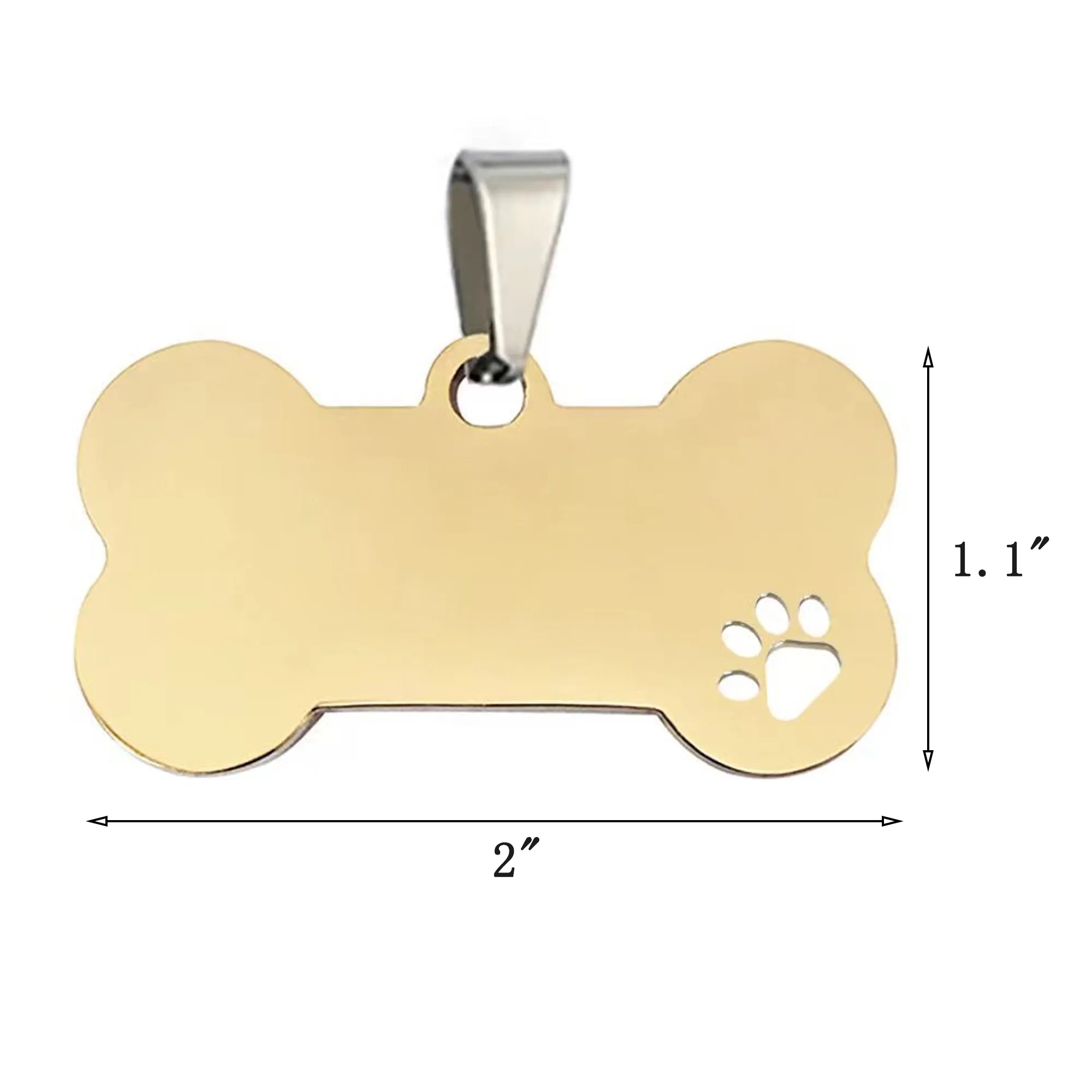 Bone Shape Pet ID Name Tag 5