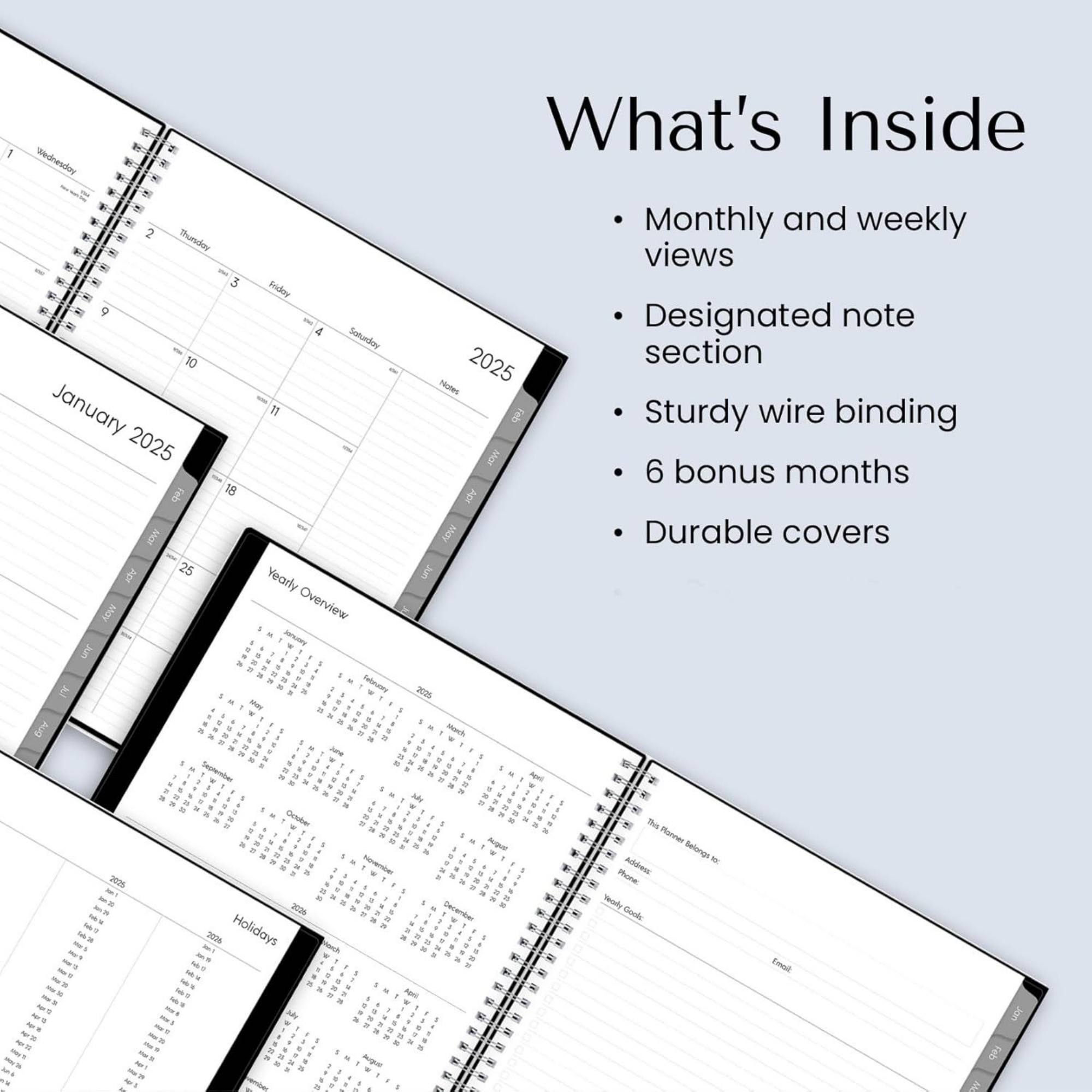 2025 Weekly And Monthly Planner Calendar 5