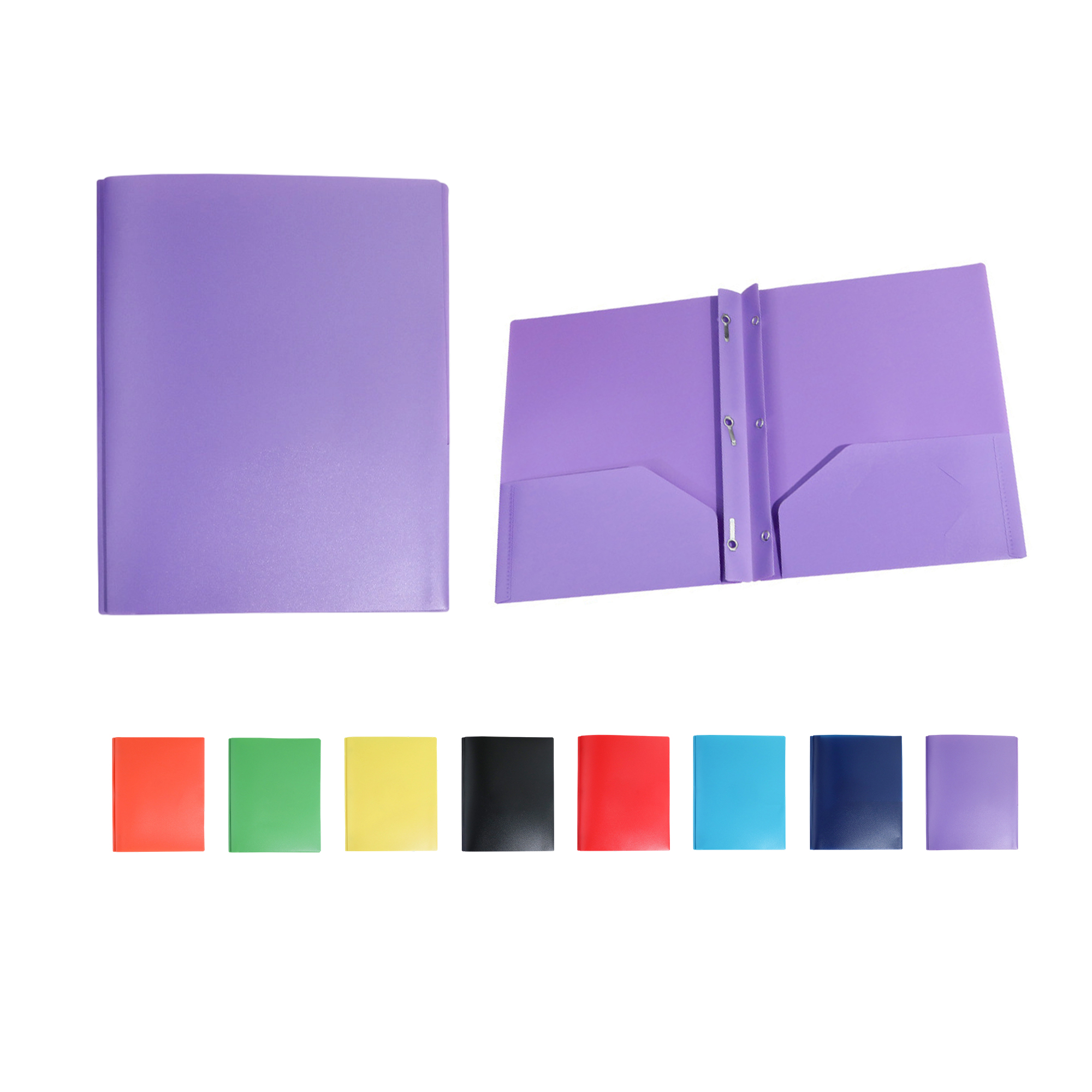 A4 Plastic File Folder With Two Pockets And Three Hole Punch 4