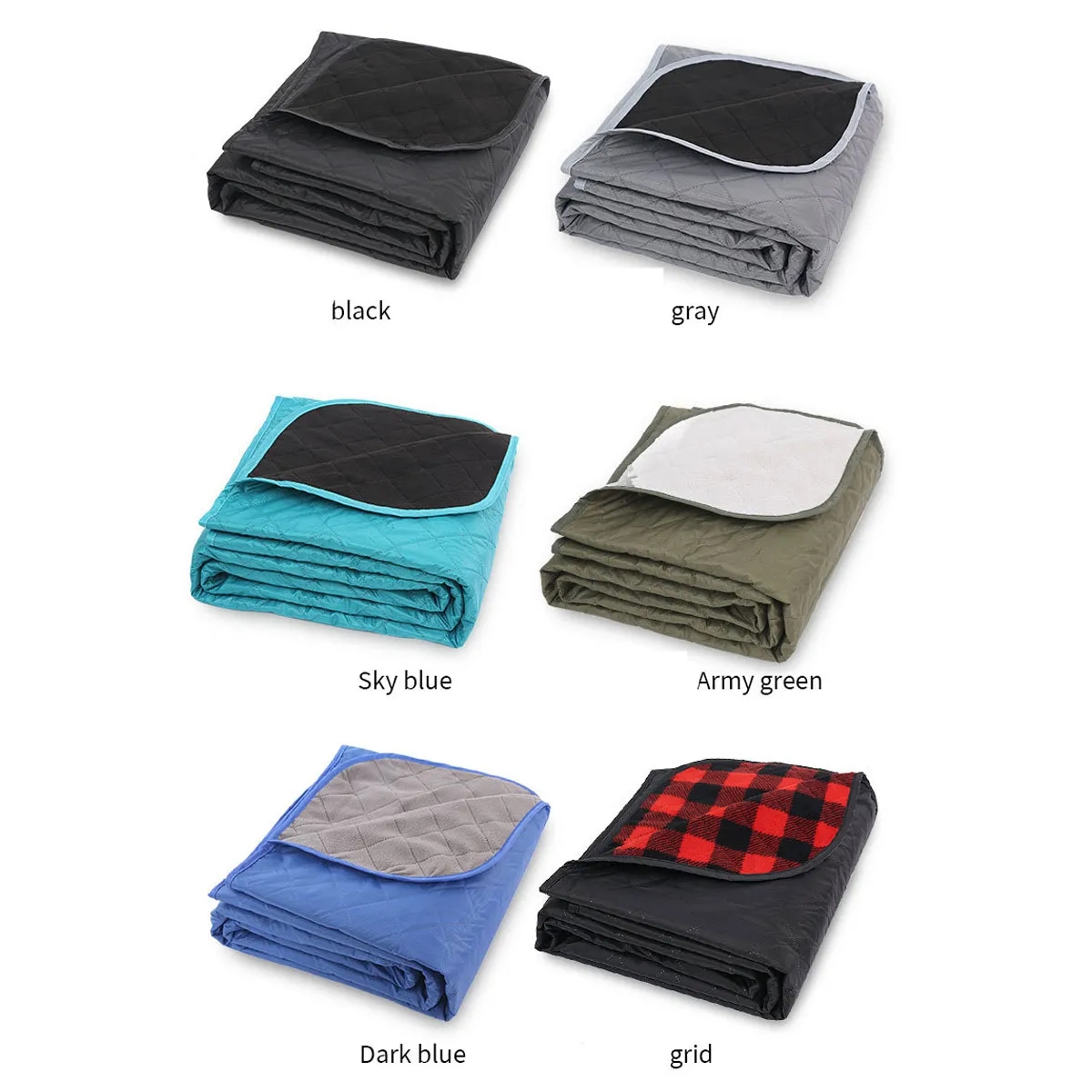 Outdoor Camping Waterproof Polar Fleece Blanket Picnic Throw 4
