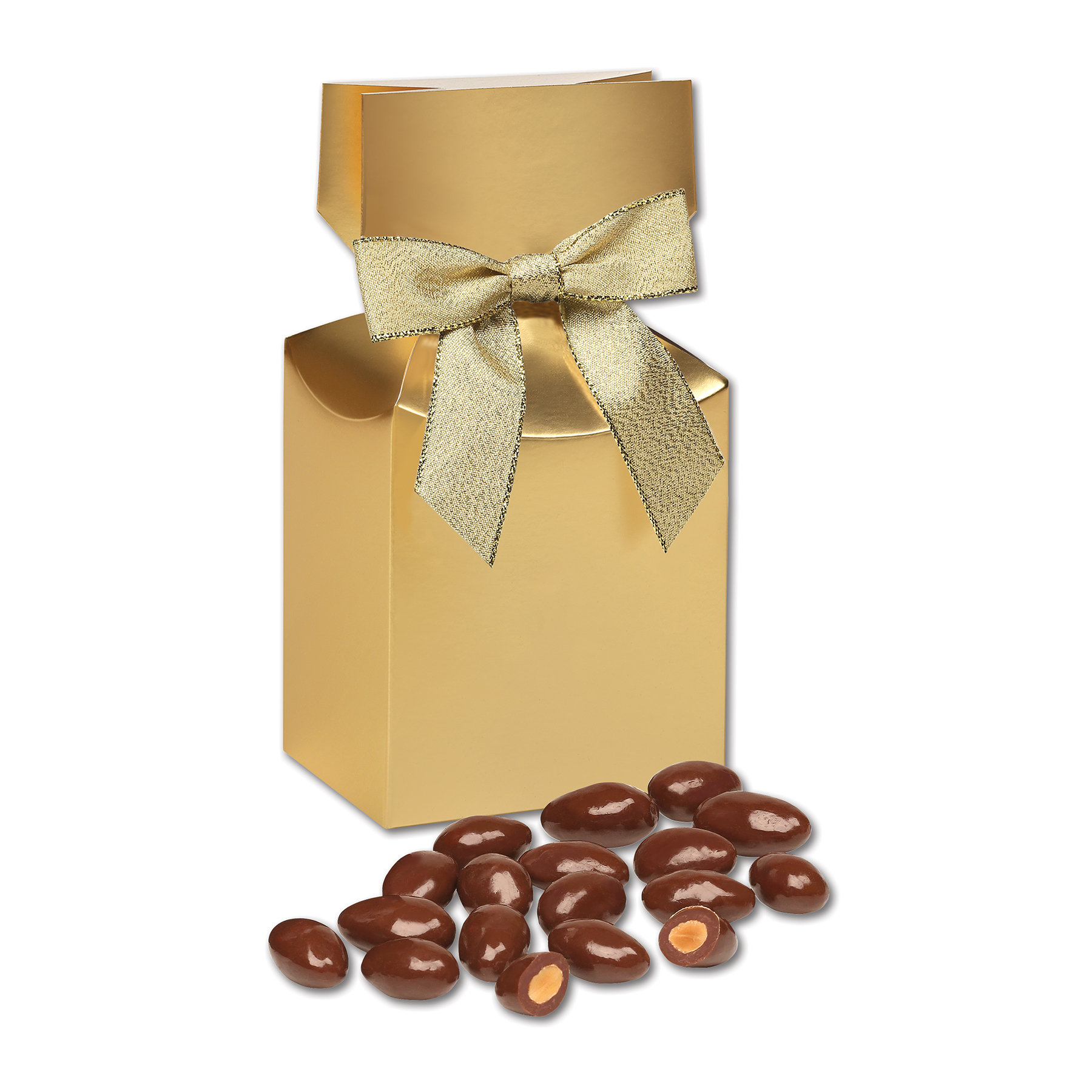 Chocolate Covered Almonds in Gold Premium Delights Gift Box 3
