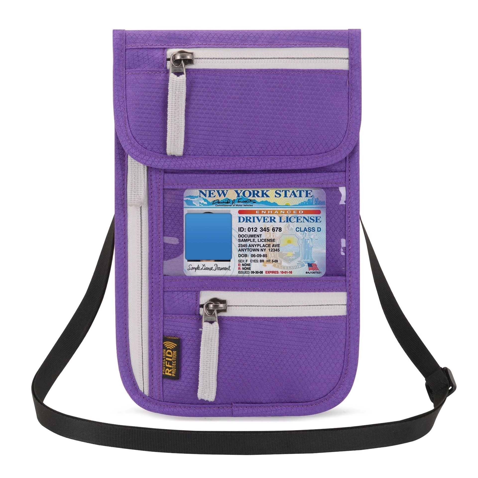 Custom RFID Blocking Travel Pouch Passport Holder Wallet 10