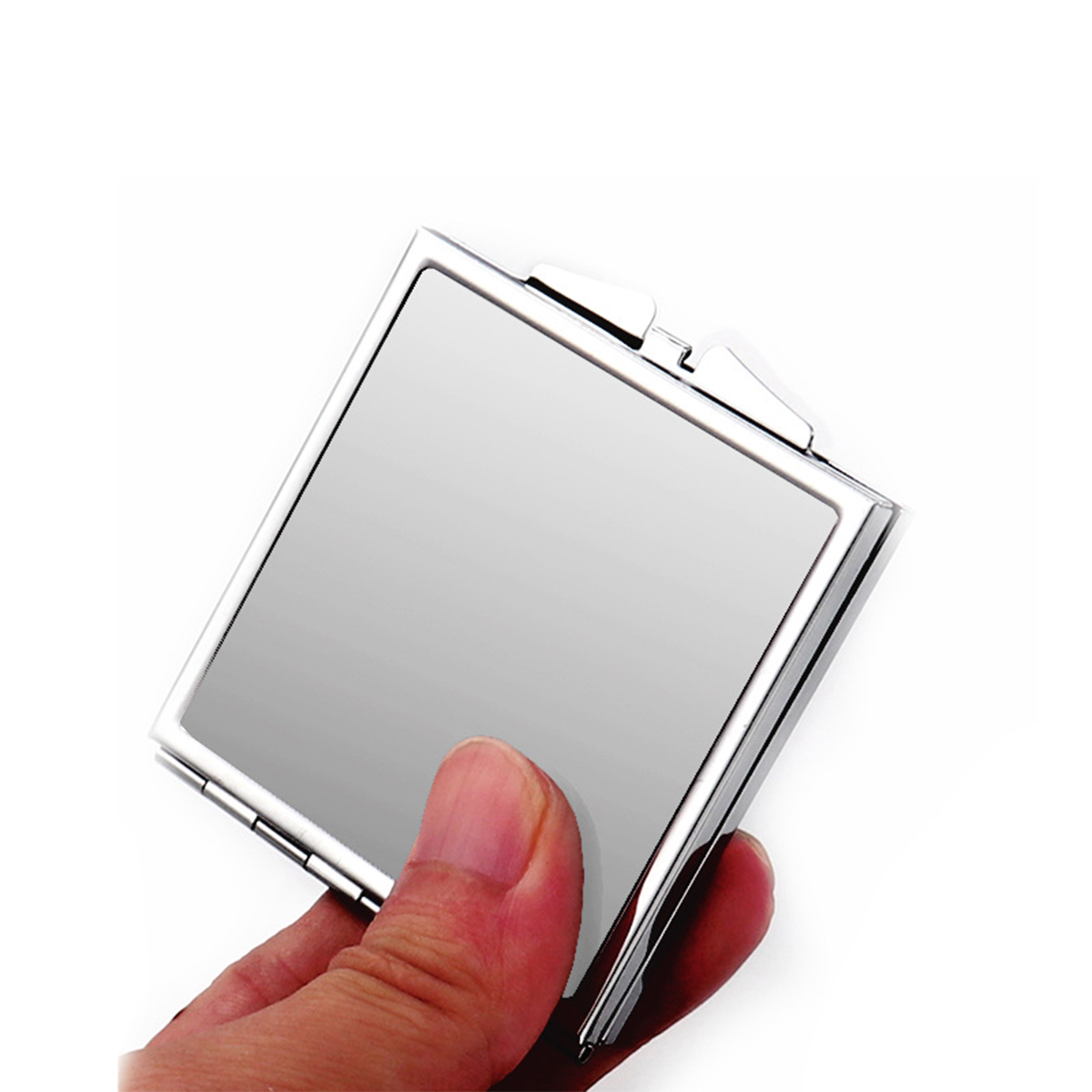 Simple Blank Makeup Mirror Love Square Round Stainless Steel 4