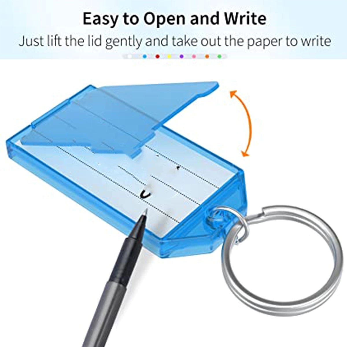 Plastic Key Tags With Split Ring Label Window 2