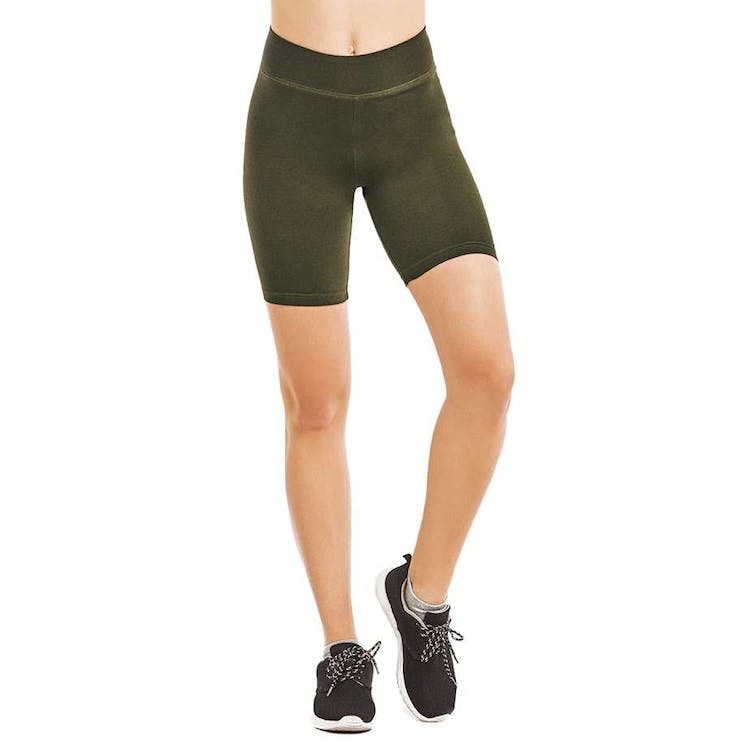 Women's 15" Out Seam Cotton Shorts - Small Olive 2