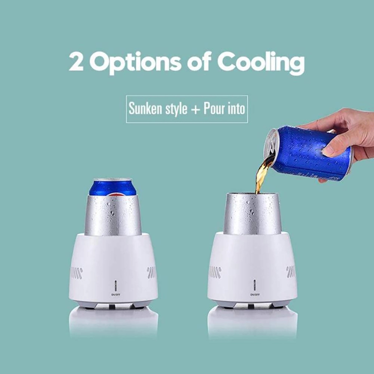 Portable Mini Refrigerator Drink Cooler Quick Cooling Cup Co 2