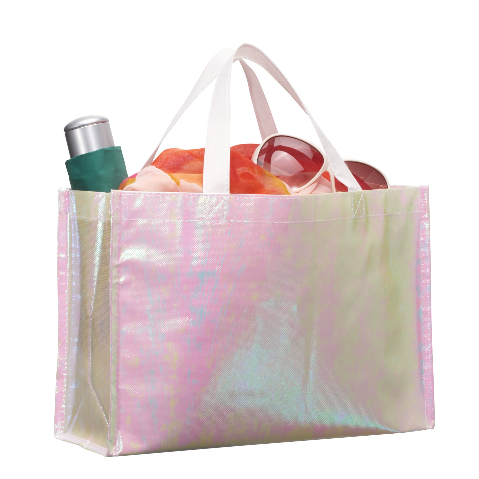 Iridescent Non-Woven Shopper Tote 18