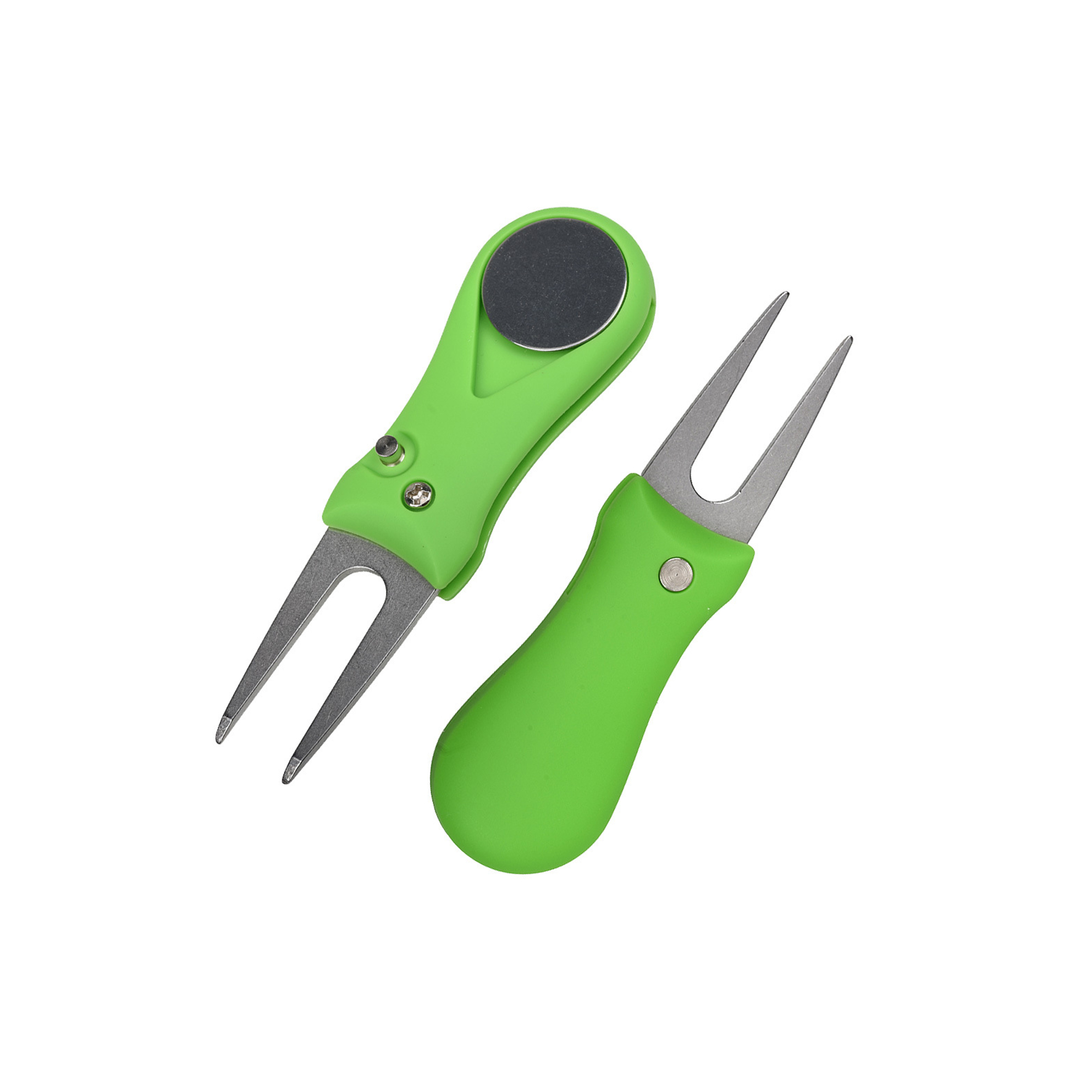 Foldable Golf Divot Tool With Magnetic Ball Marker 2.8" 9