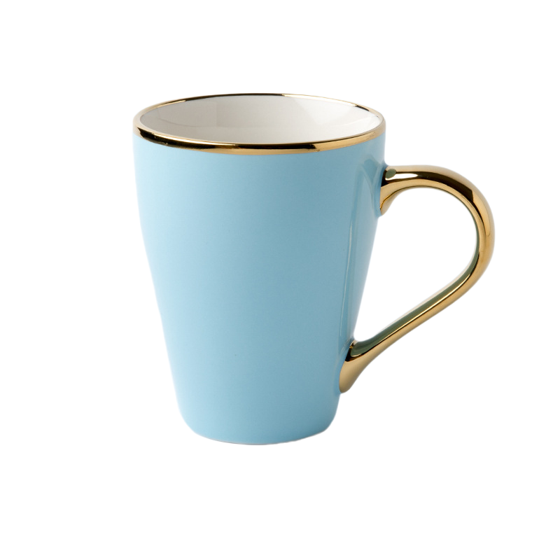 12 oz. Advertising Golden Handle Ceramic Mugs for Coffee Tea 2