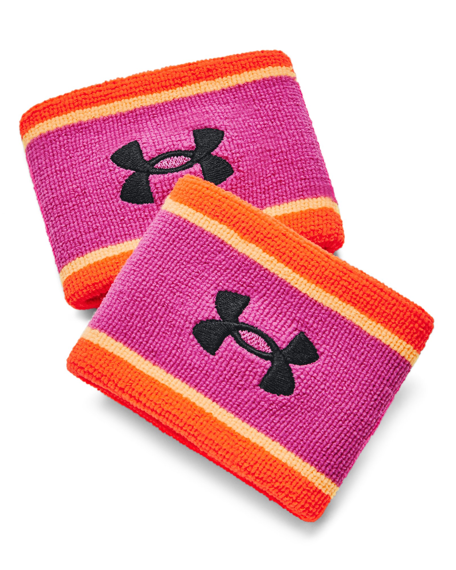 UA Striped Performance Terry Unisex 2-Pack Wristbands 9