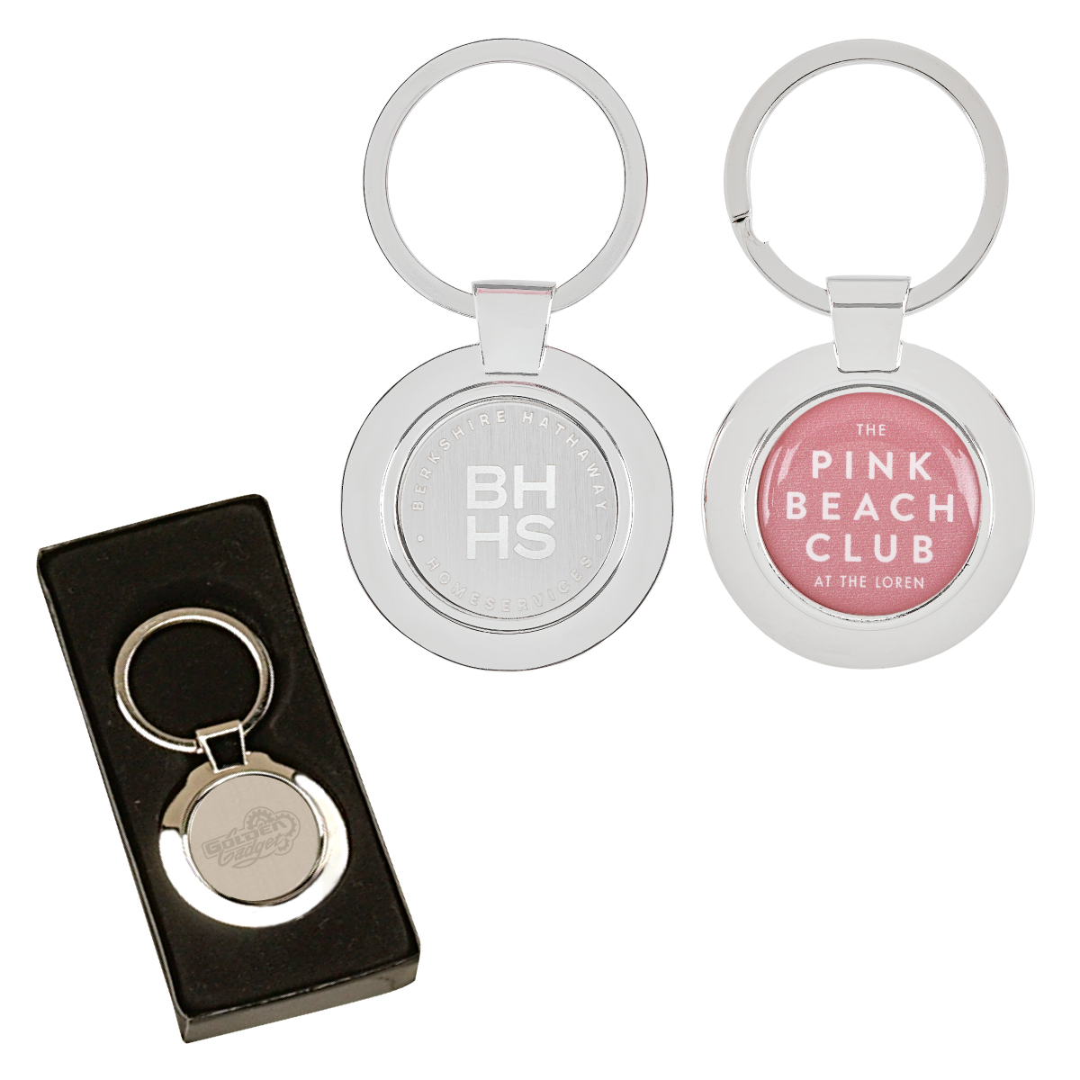 Sterling Silver Plated Circle Keyring 1