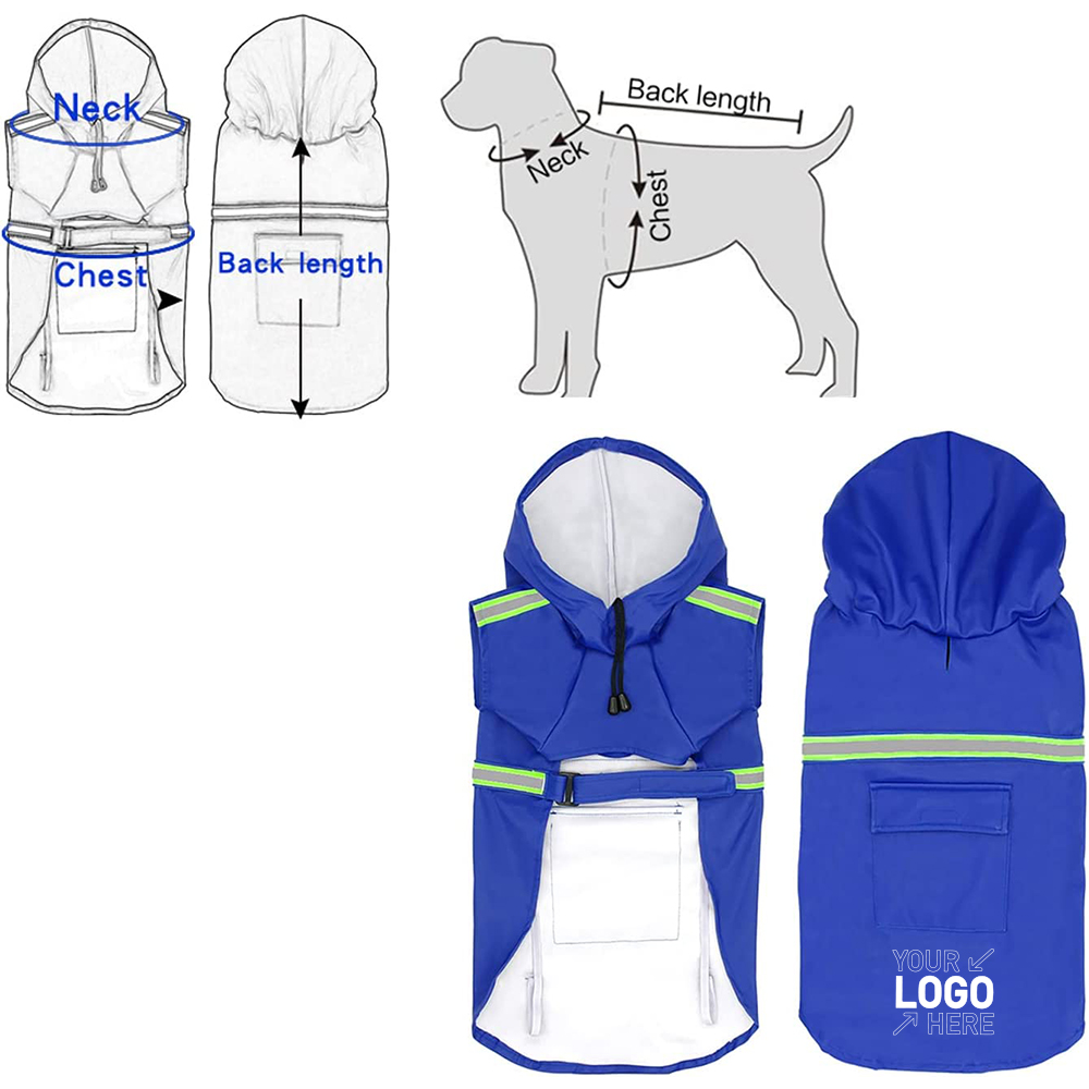 Dog Raincoat Poncho For Small To X-Large And Puppies 12