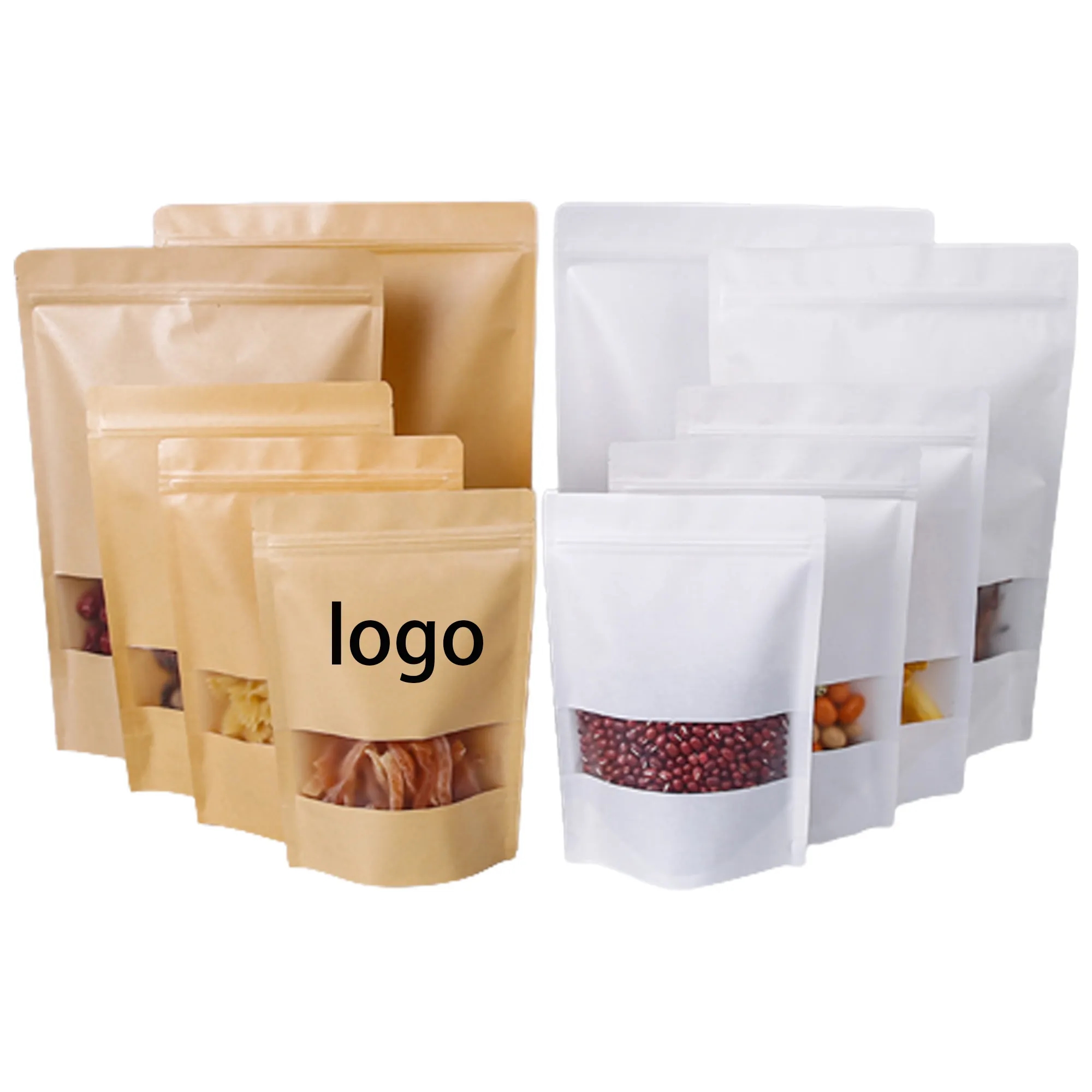 5.5" x 7.9" Stand Up Bags With Matte Window 2