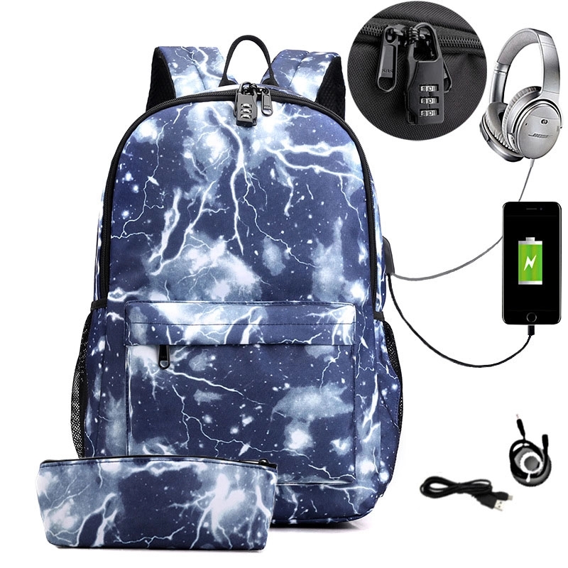 Custom Two-piece Laptops Backpacks with USB Charging Port 11