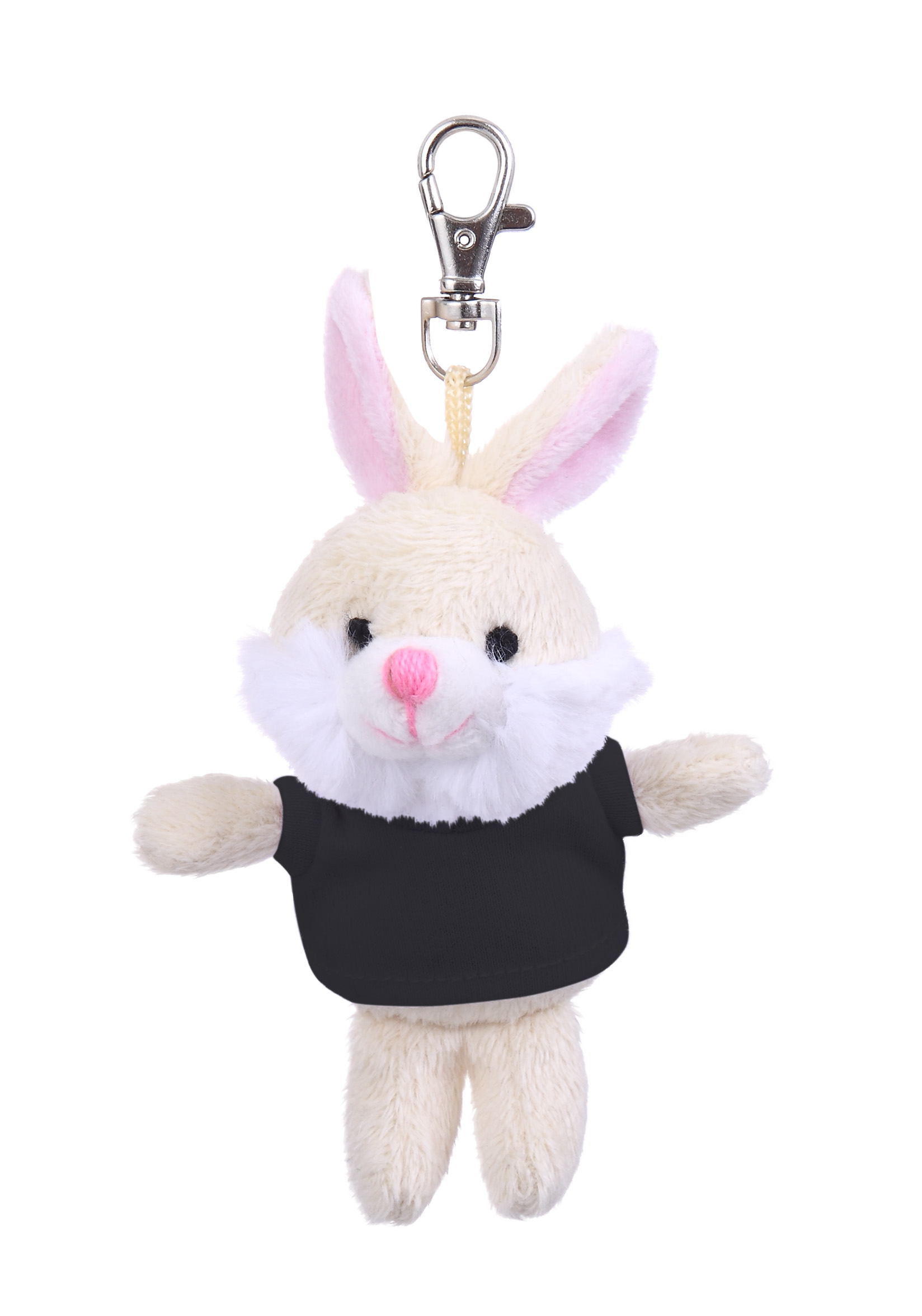 Soft Plush Bunny Keychain with Tee 3