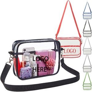 Clear Transparent PVC Cross Body Shoulder Messenger Ba 2