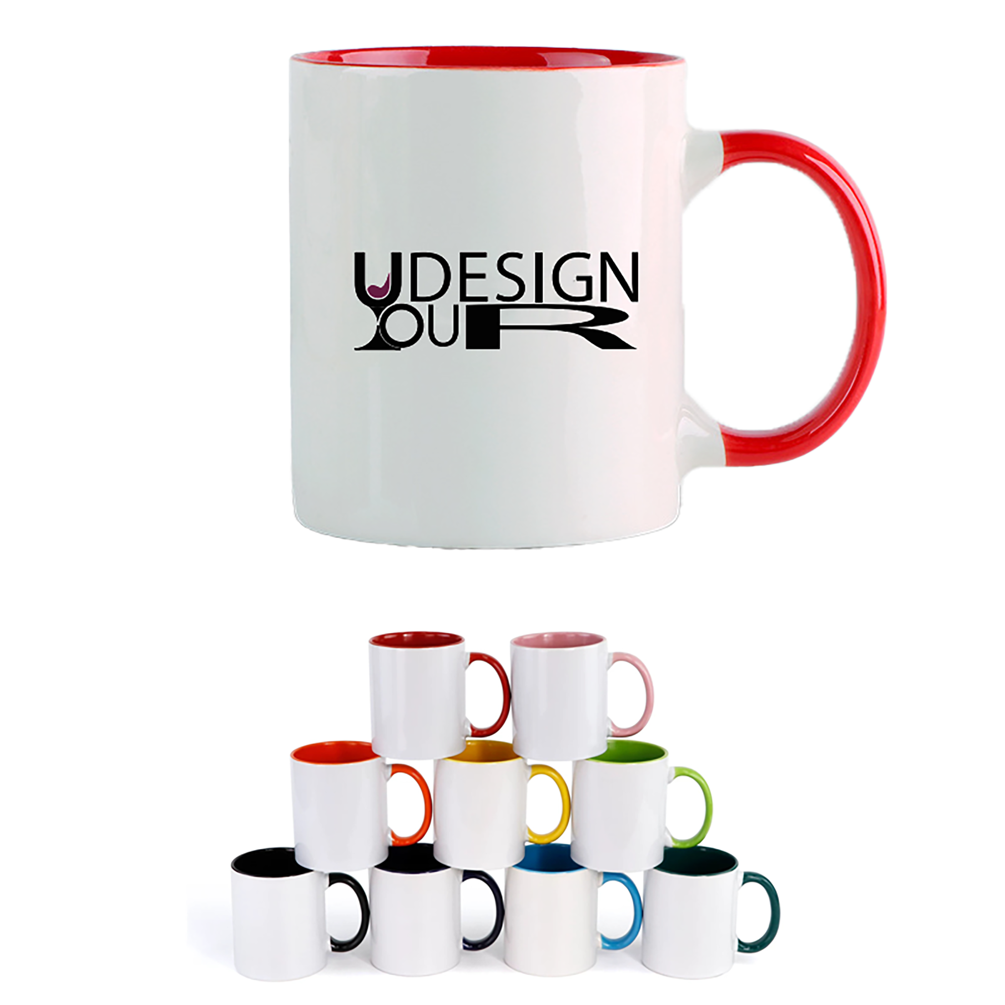 Two-Tone Ceramic Coffee Mug 12oz 2