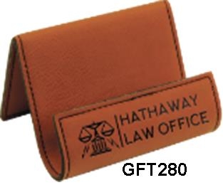 Custom Laser Engraved Rawhide Leatherette Holder 1