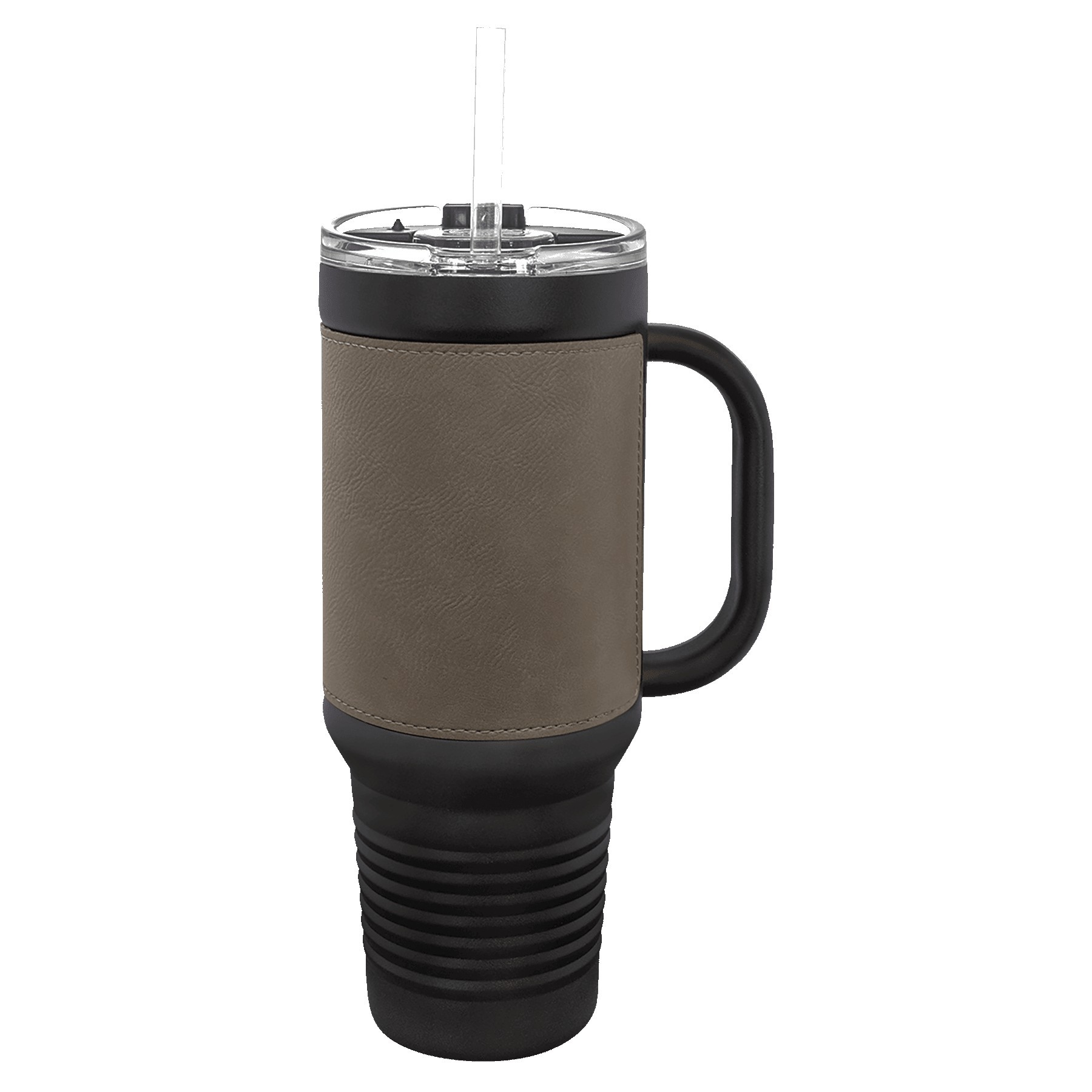 Polar Camel 40oz Black Stainless Steel & Leatherette Travel Mug 20