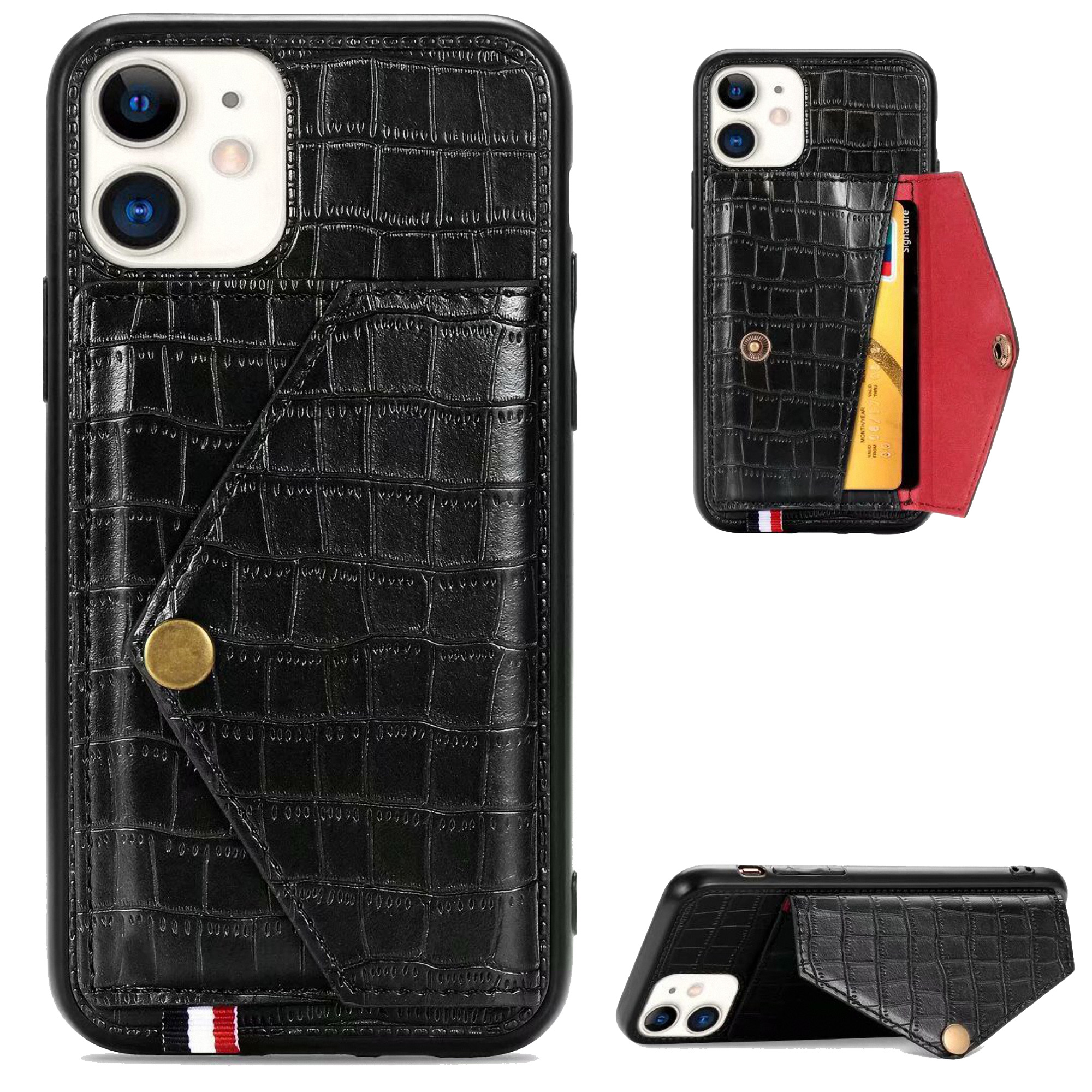 Gator Print Phone Case with Lanyard and Wallet 5