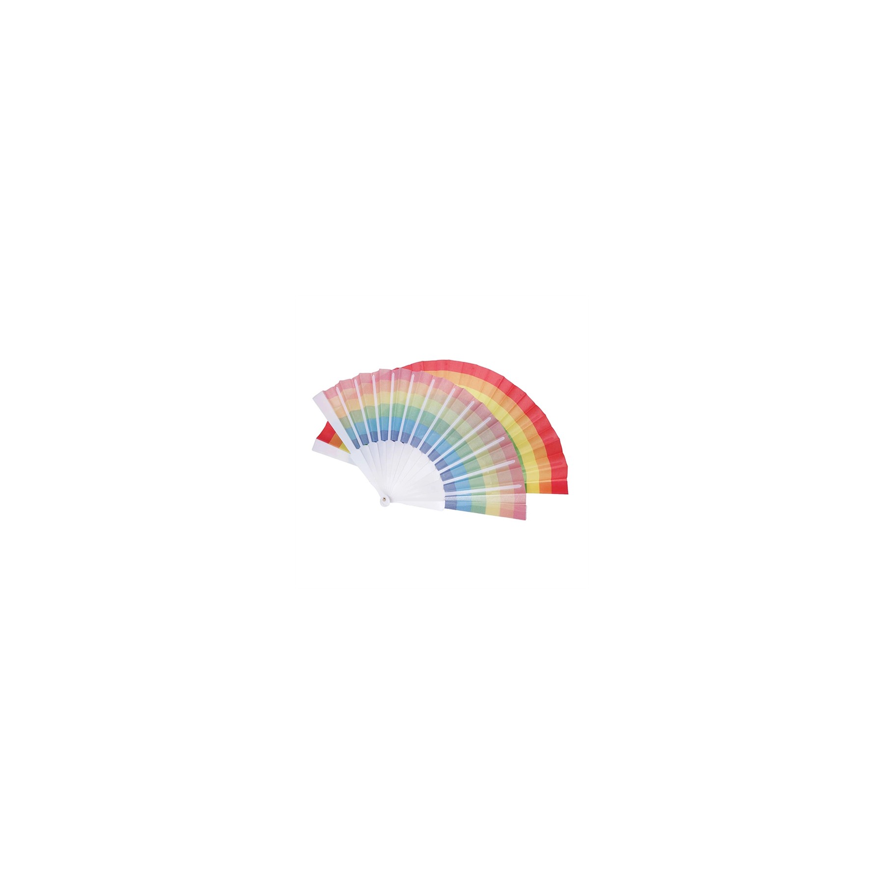 Rainbow Hand Folding Fan 2
