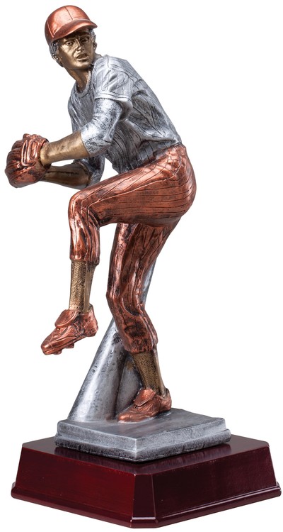 Baseball Pitcher, Multi-Color Large Statuette 1