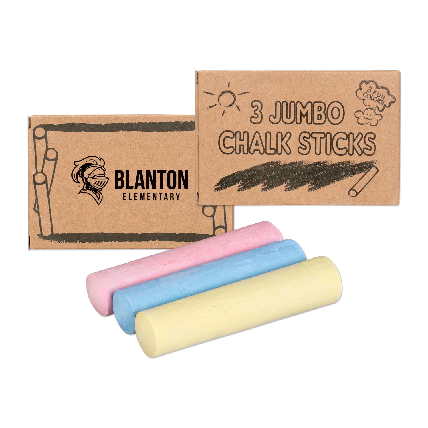 3 Pack Jumbo Sidewalk Chalk 5