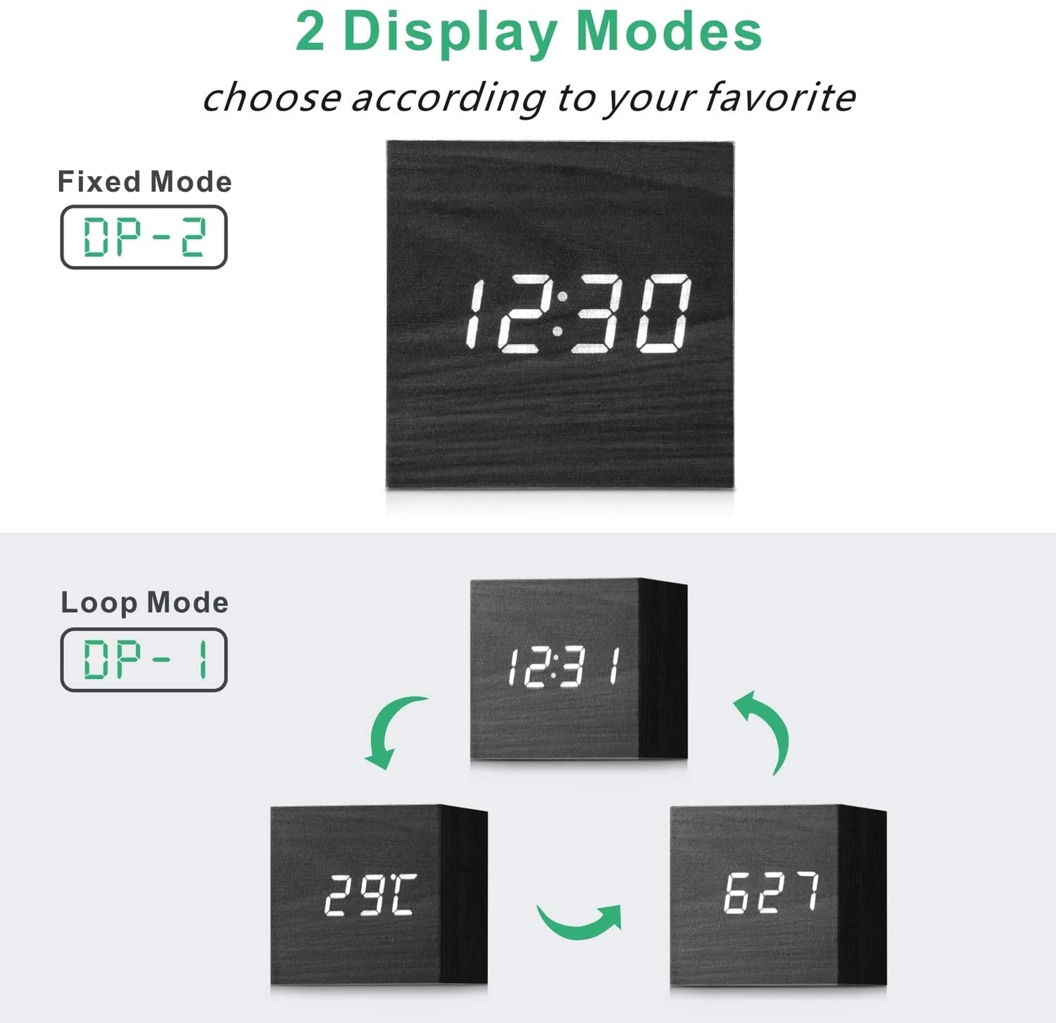 Cube LED Alarm Clock 3