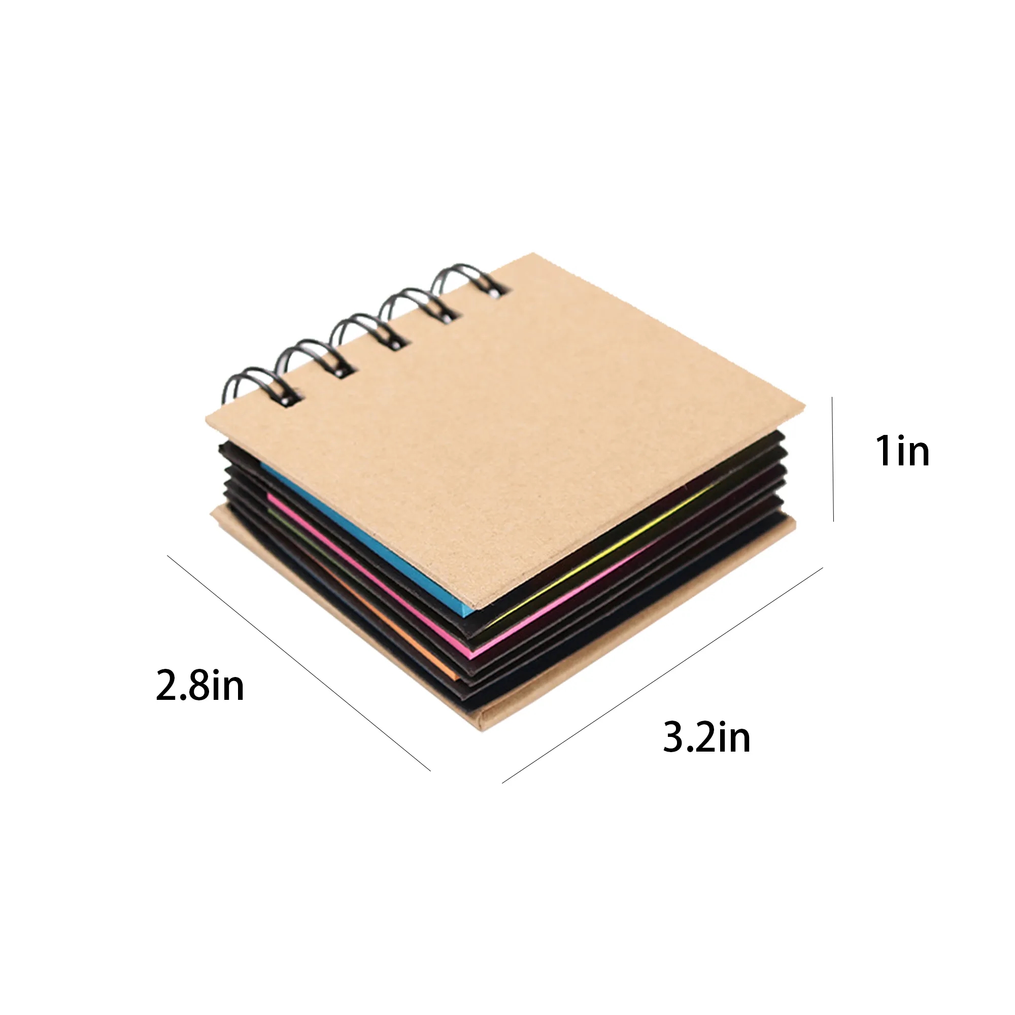 Colorful Sticky Notes Spiral Notebook 2