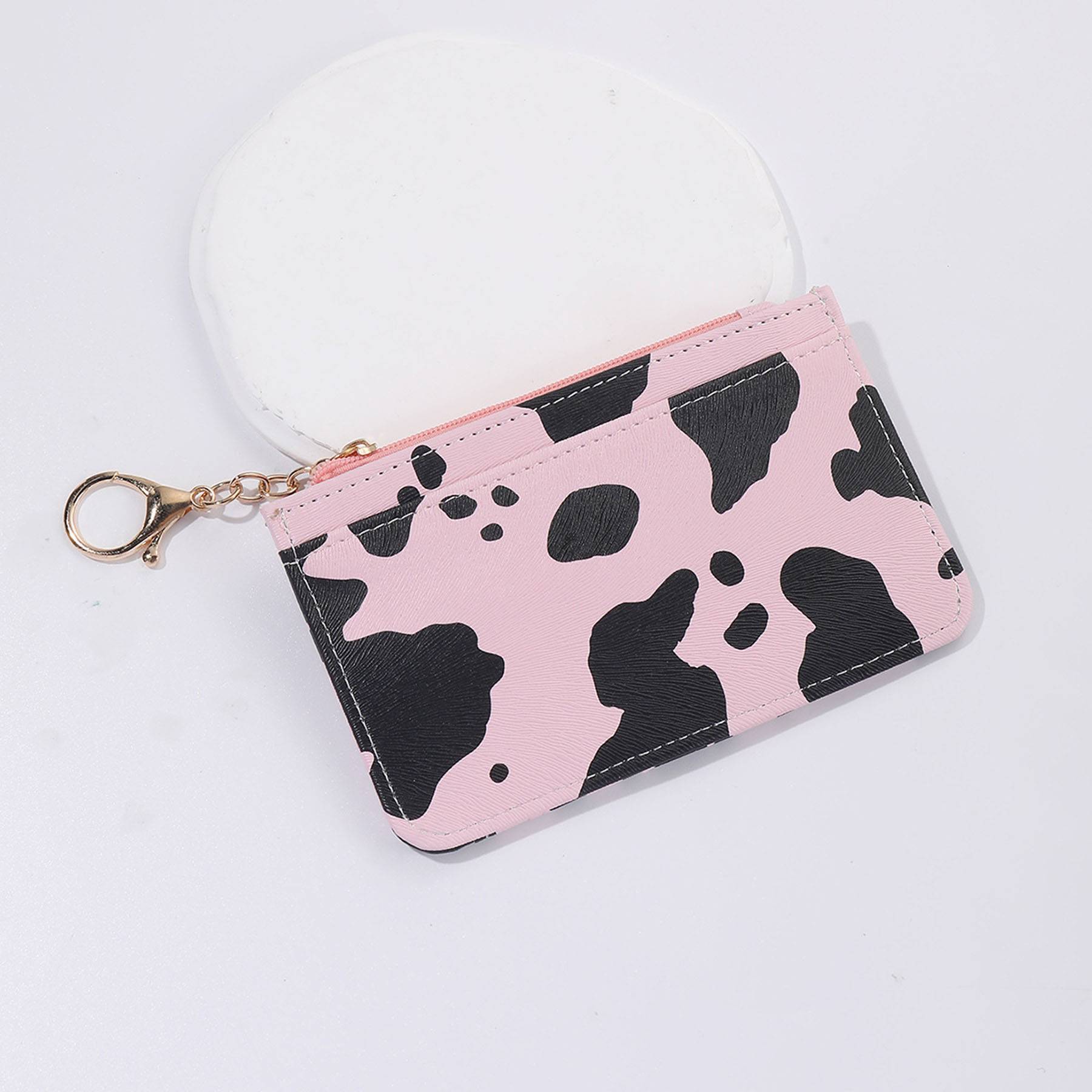 Pu Leather Cow Print Wallet 4