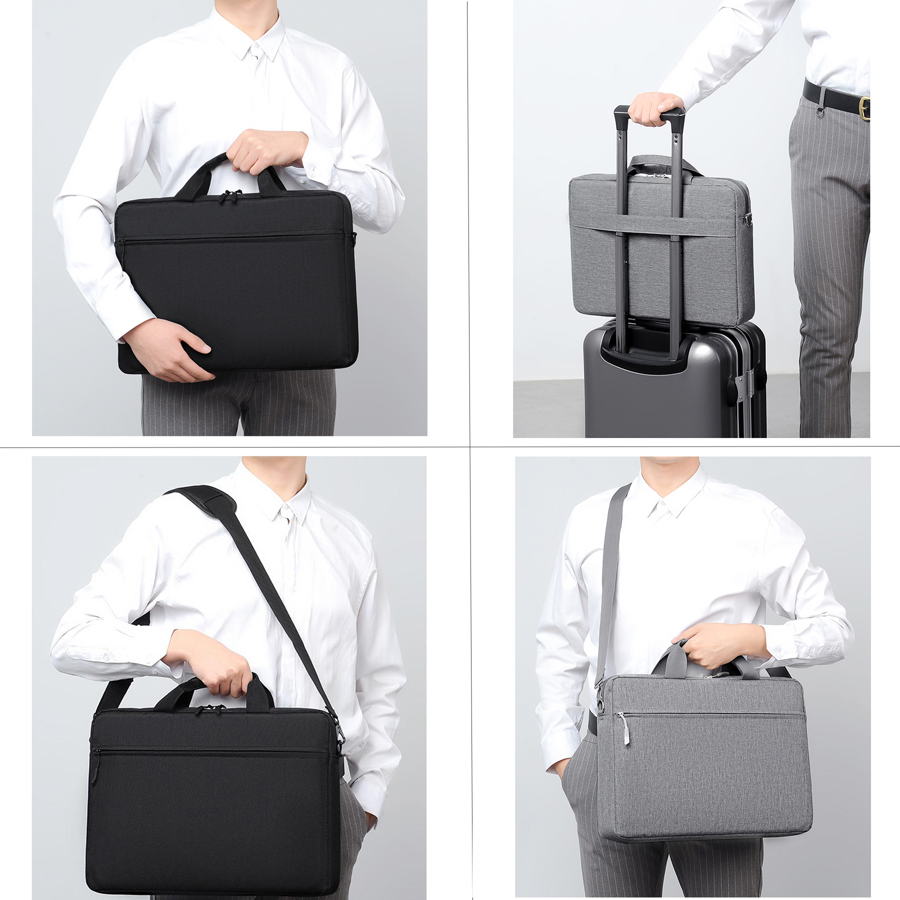 Polyester Laptop Bag Classic Slim Briefcase Messenger Bag 2