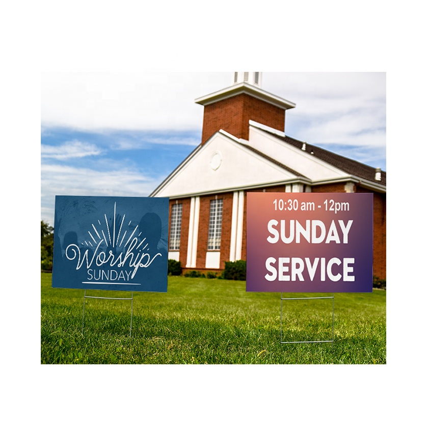 Large Corrugated Yard Sign - Full Color Printed 2