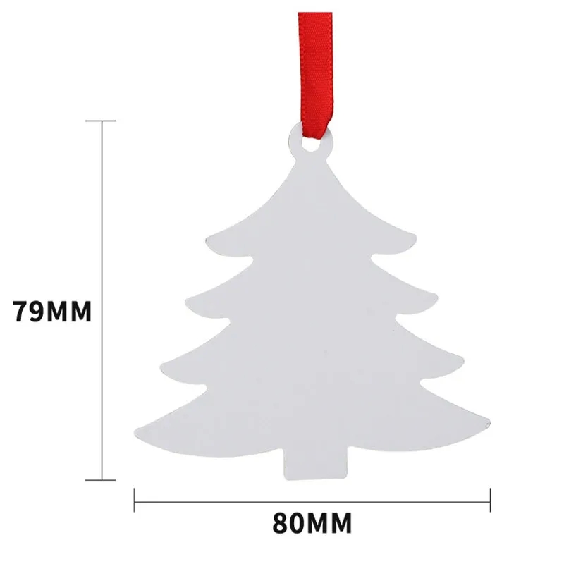 Sublimation Metal Christmas Tree Ornaments 7