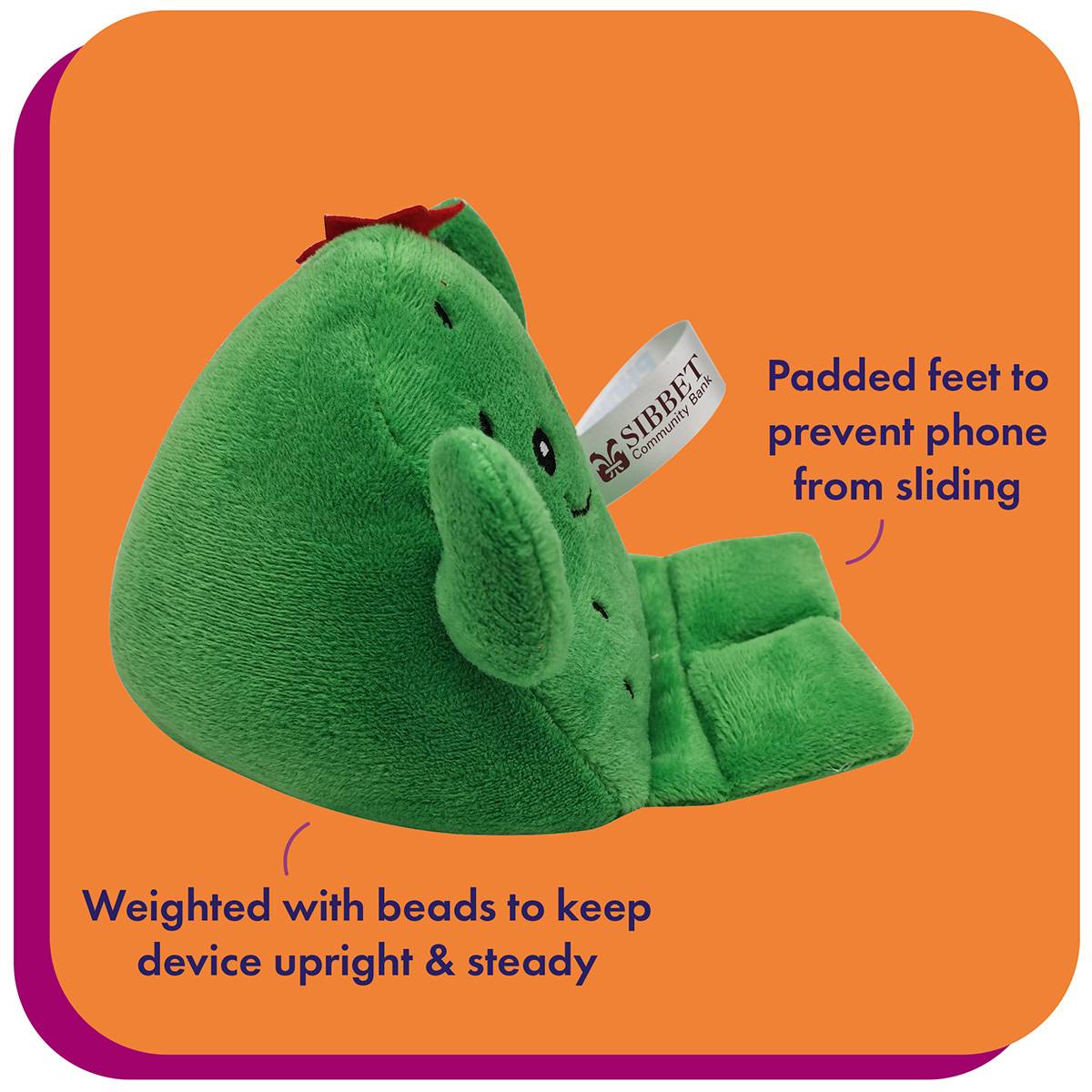 Phone Pals™ Weighted Plush Phone Holder - Cactus 7