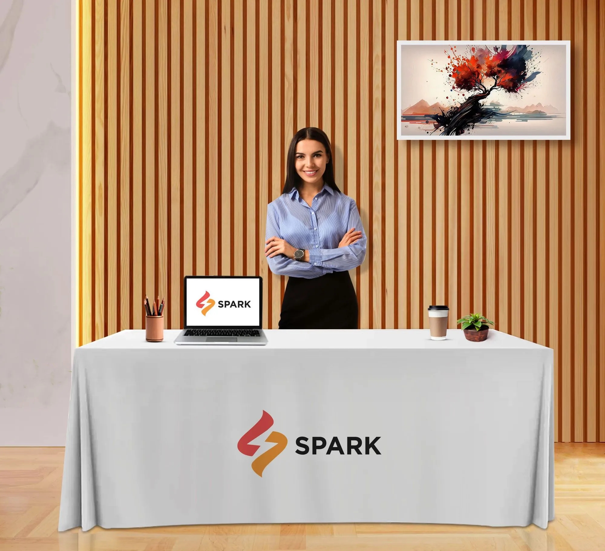 Premium White Table Covers & Throws - 3 sided (8ft x 2.5ft) 4