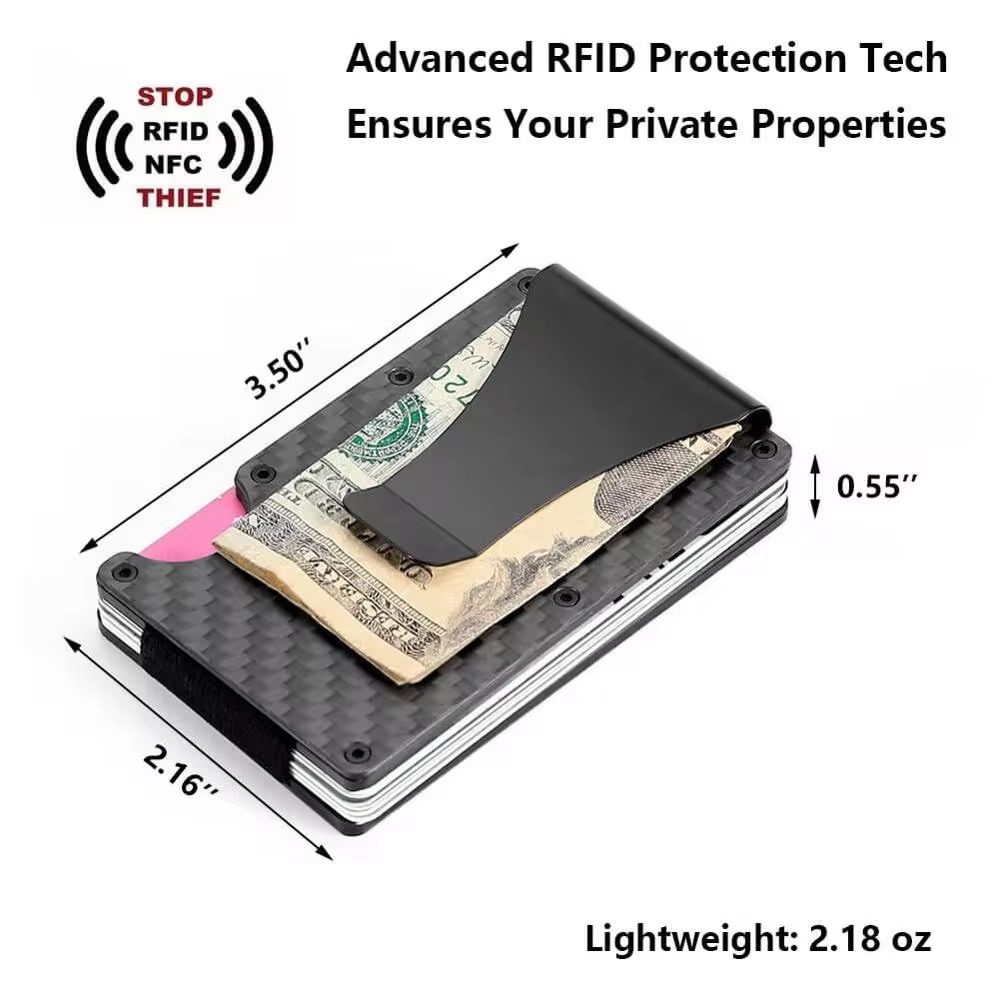 MOQ 10 pcs Carbon Fiber Card Case 2